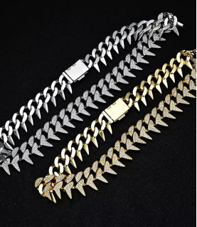 high quality gold plated hiphop chains for men