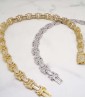 high quality silver and gold-plated brass hiphop necklace