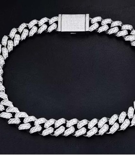 luxury gold-plated full studded cz diamond hiphop necklace