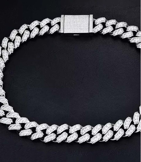 luxury gold-plated full studded cz diamond hiphop necklace