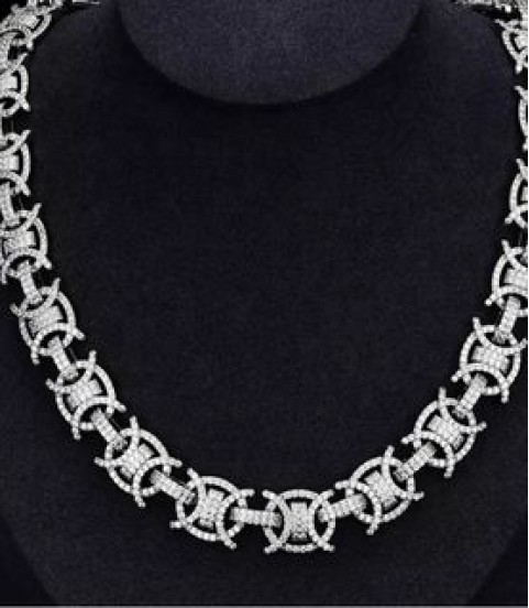 Funky 16mm Bust Down Flat Byzantine Necklace