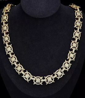 Funky 16mm Bust Down Flat Byzantine Necklace
