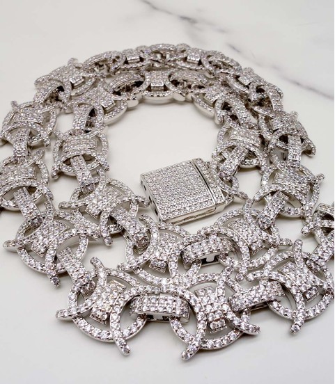 Funky 16mm Bust Down Flat Byzantine Necklace