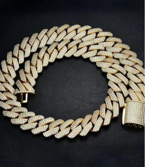 Hot Pick 20mm Hiphop Jewelry Iced Out Cuban Necklace