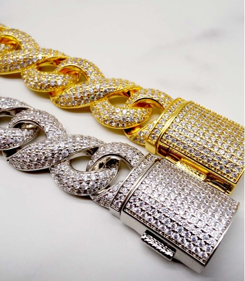 luxury gold-plated full studded cz diamond hiphop necklace luxury gold-plated full studded cz diamond hiphop necklace