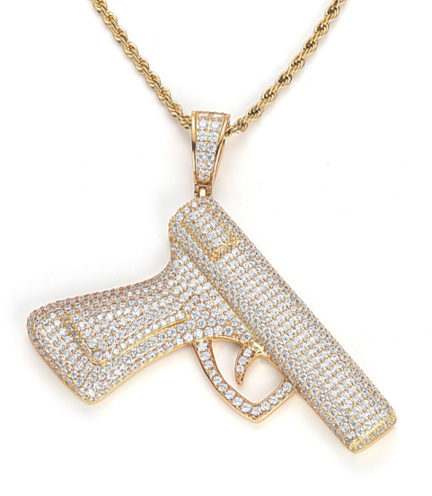 New arrivals hiphop gun pendant New arrivals hiphop gun pendant