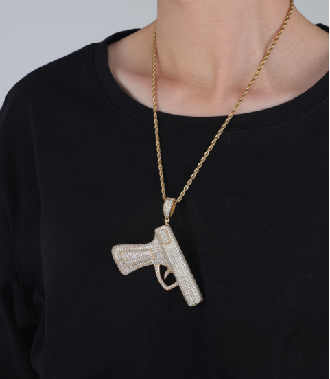 New arrivals hiphop gun pendant New arrivals hiphop gun pendant