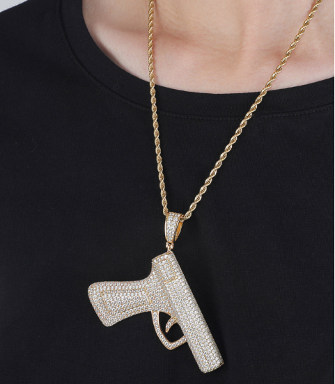 New arrivals hiphop gun pendant New arrivals hiphop gun pendant