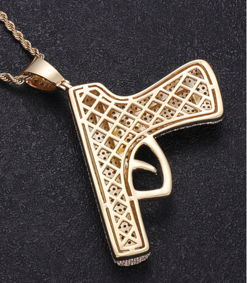 New arrivals hiphop gun pendant New arrivals hiphop gun pendant