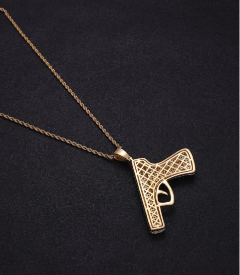 New arrivals hiphop gun pendant New arrivals hiphop gun pendant