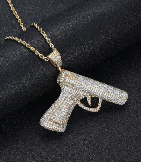 New arrivals hiphop gun pendant New arrivals hiphop gun pendant