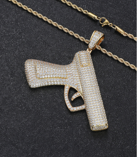 New arrivals hiphop gun pendant New arrivals hiphop gun pendant