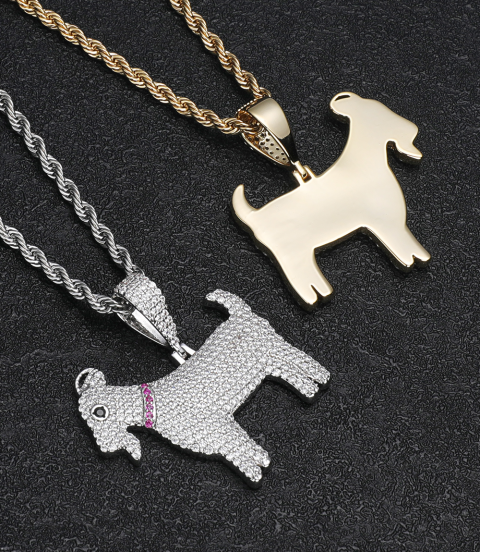 high quality hiphop iced animal goat pendant for cuban
