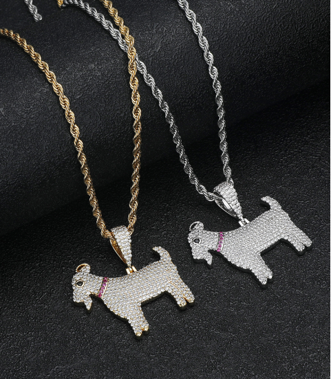 high quality hiphop iced animal goat pendant for cuban