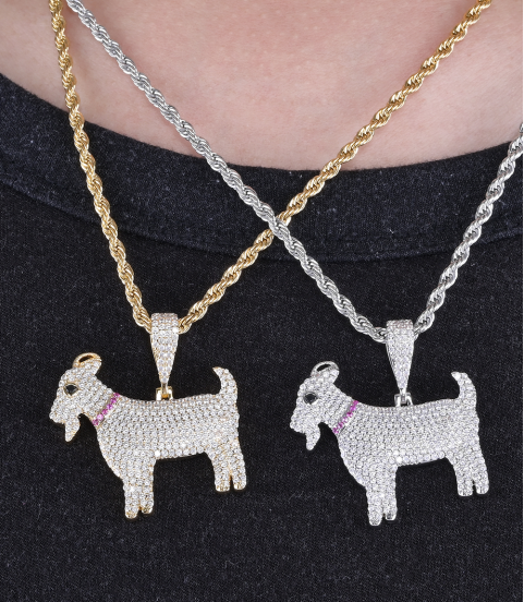 high quality hiphop iced animal goat pendant for cuban