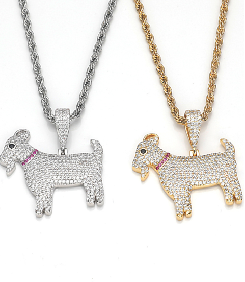 high quality hiphop iced animal goat pendant for cuban