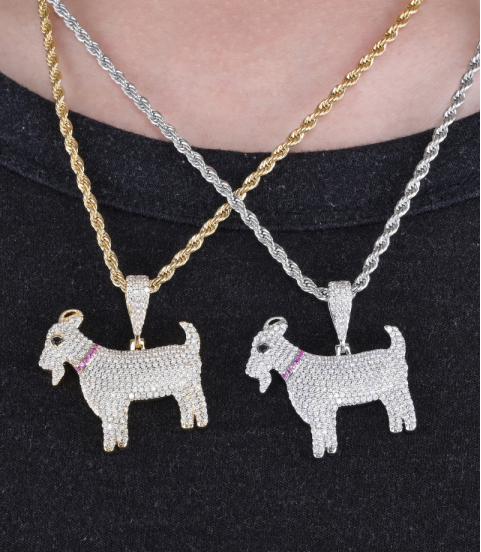 high quality hiphop iced animal goat pendant for cuban