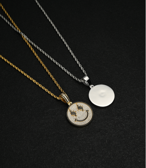 new arrilvas smile face iced out pendant new arrilvas smile face iced out pendant