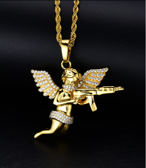 fashion style copper gold plated pendant