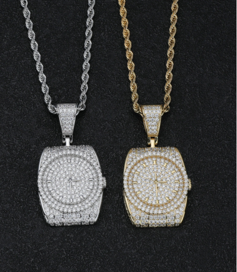 New Trendy Sterling Silver Watch Pendant New Trendy Sterling Silver Watch Pendant