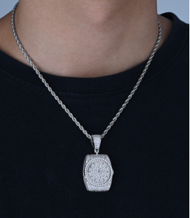 New Trendy  Sterling  Silver Watch Pendant 