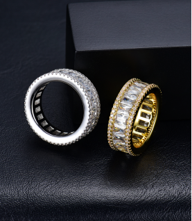 hiphop fully iced out  ring