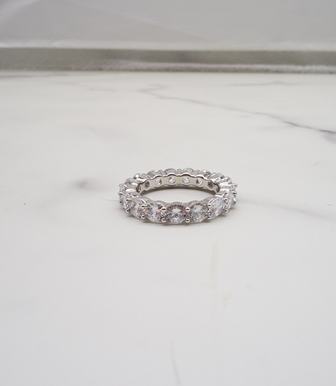 luxury gold plated full studded cz diamond ring