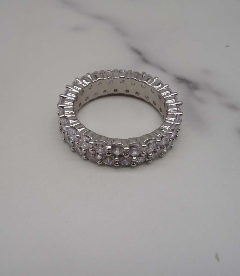 luxury double row gold plated full studded cz diamond ring luxury double row gold plated full studded cz diamond ring