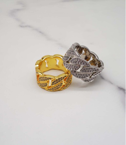 gold plated studded cz diamond ring gold plated studded cz diamond ring