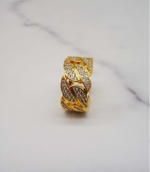 gold plated studded cz diamond ring gold plated studded cz diamond ring