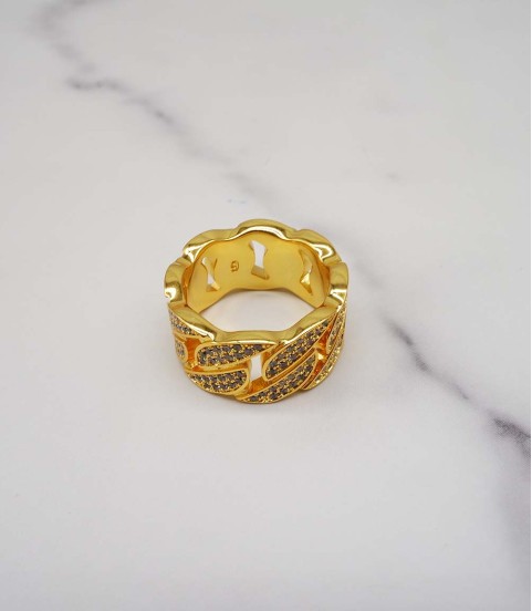 gold plated studded cz diamond ring gold plated studded cz diamond ring